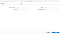 An image of the New Account Configuration window.